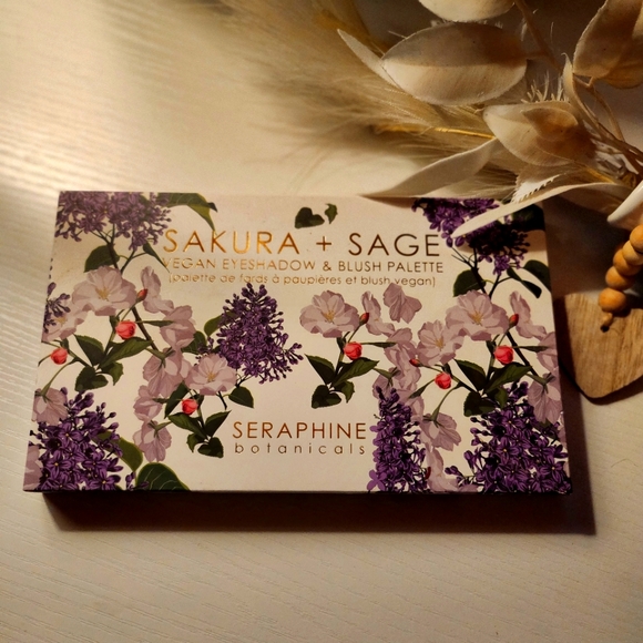SAKURA + SAGE Vegan Eyeshadow & Blush Palette Seraphine Botanicals - Picture 1 of 5